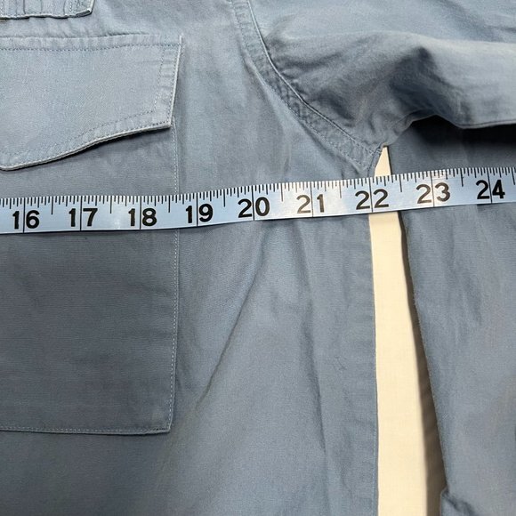 Okuma performance long sleeve‎ blue medium button up fishing shirt logo cotton - Picture 10 of 11